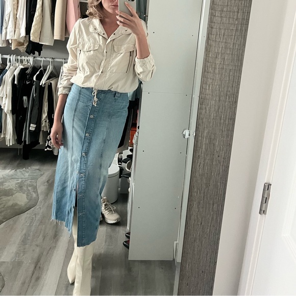 HUDSON Button-Front Denim Pencil Skirt SIZE 26 - Picture 4 of 11